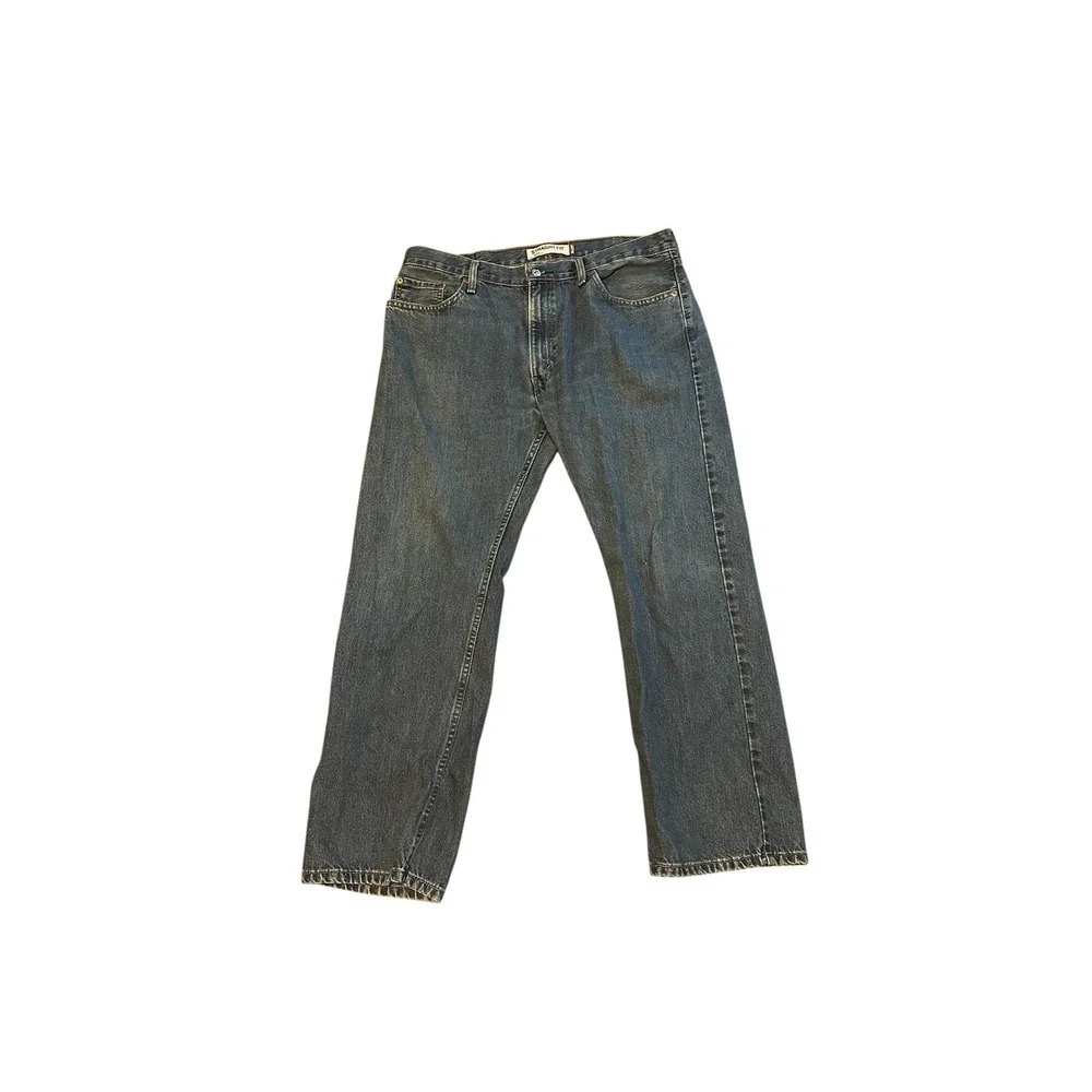 Levis 505 Straight Fit Mens Jeans Blue Denim 38x30 Medium Wash Regular Leg